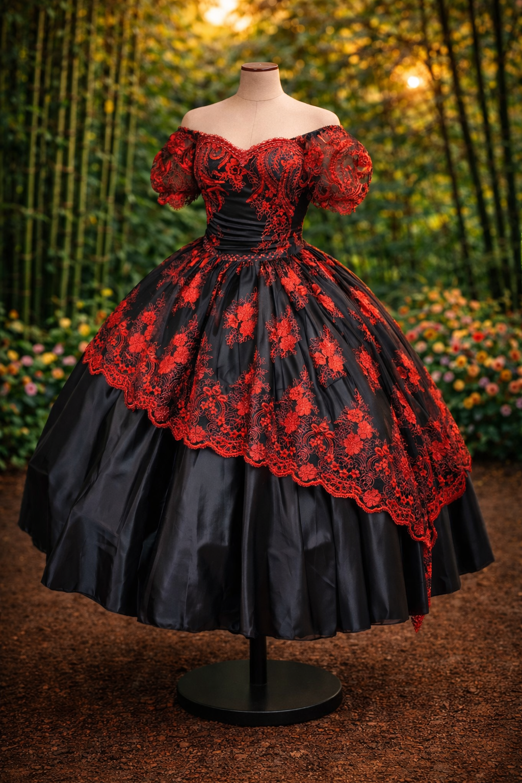 REF 32 Traje confeccionado em tule bordado para Pomba Gira