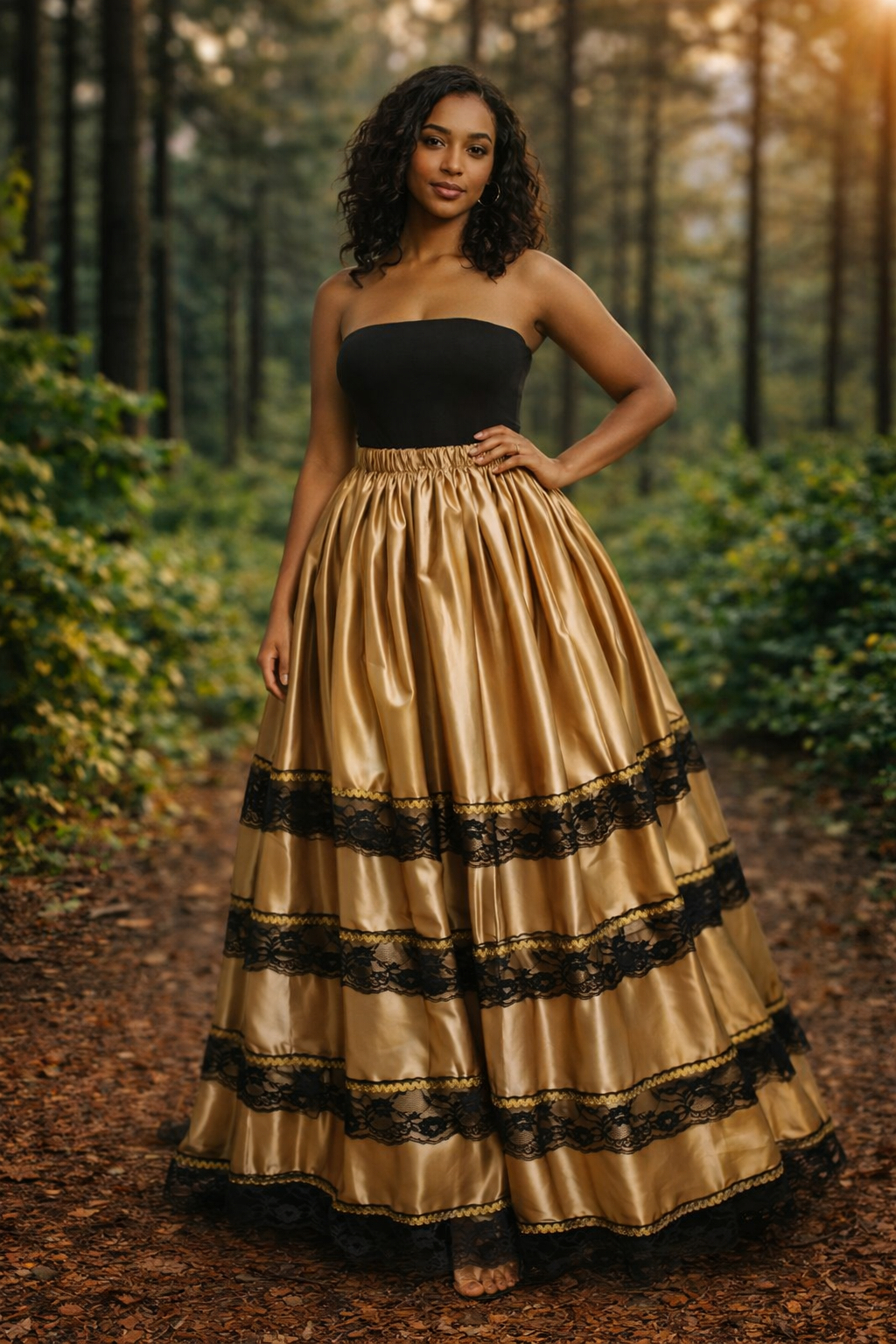 REF 53 Saia cigana com bicos de náilon.